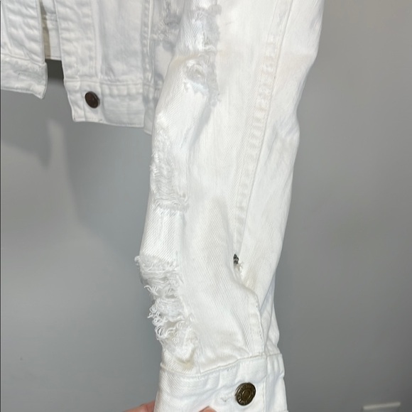 Ralph Lauren Denim & Supply White Distressed Jean Jacket XL - Picture 8 of 10